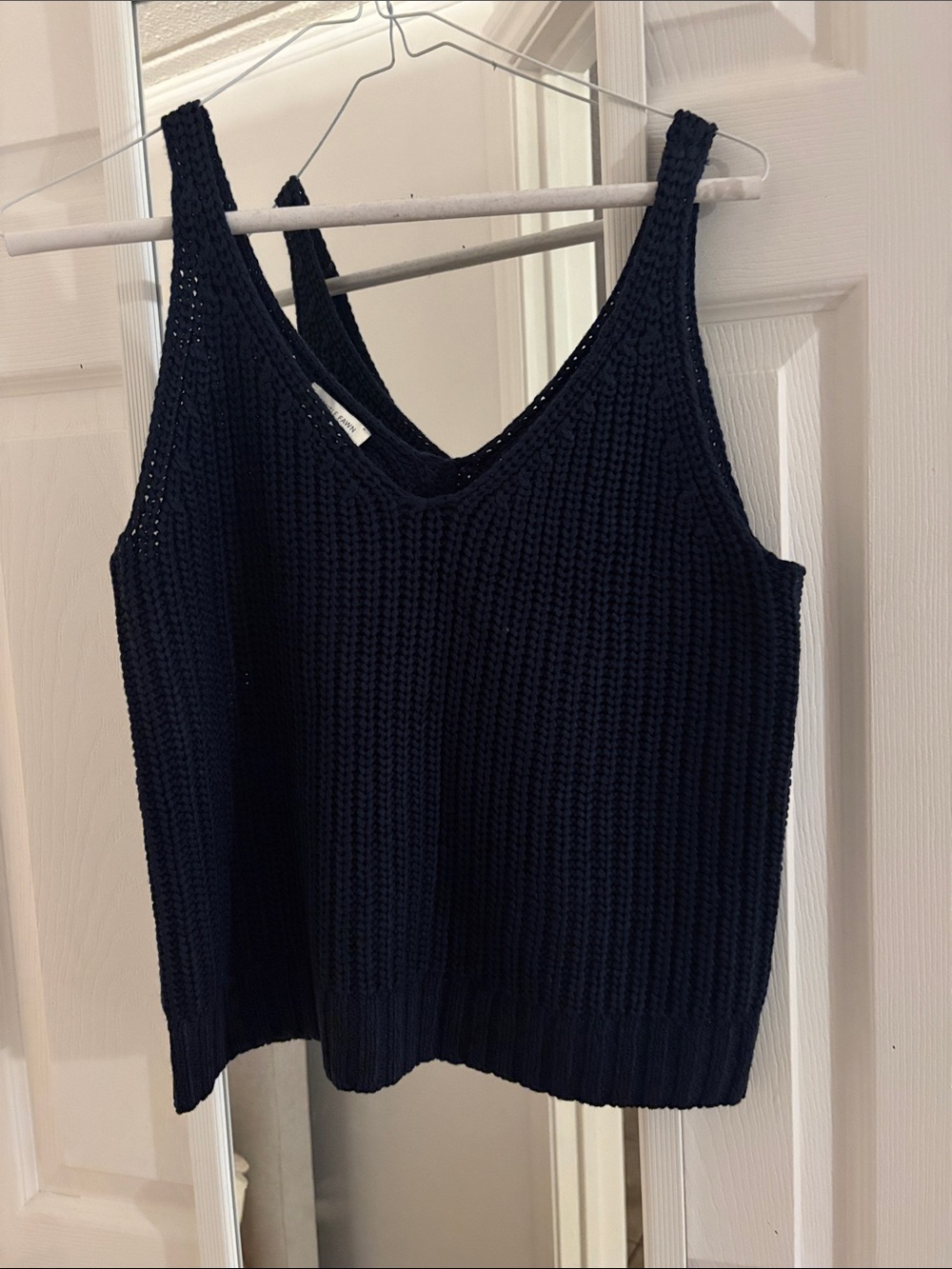 Navy Knit Tank Top - Women Gentle Fawn M